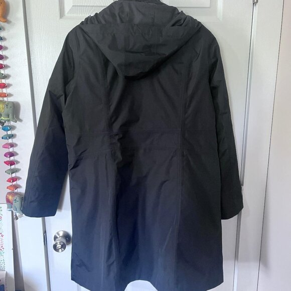 Eddie Bauer, Women's Girl On The Go Insulated Trench Coat, Black, Extra Large XL - Picture 4 of 4